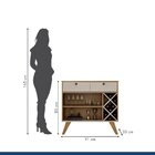 Buffet Aparador 2 Gavetas Alice Valdemóveis Cinamomo/off White