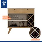 Buffet Aparador 2 Gavetas Alice Valdemóveis Off White/cinamomo