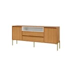 Buffet Aparador 2 Portas 2 Gavetas Pés Metálicos 100% Mdf Flo