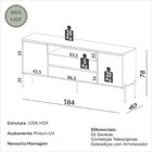 Buffet Aparador 2 Portas 2 Gavetas Pés Metálicos 100% Mdf Flo