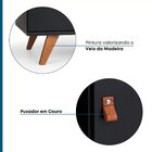 Buffet Aparador 2 Portas 2 Nichos Play Preto/garapa