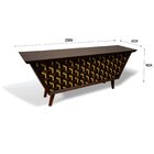 Buffet Aparador 2 Portas 3 Gavetas 220cm Skywalker Natural/fr