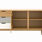 Buffet Aparador 2 Portas 3 Gavetas Em Madeira Maciça Linha Nó