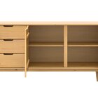 Buffet Aparador 2 Portas 3 Gavetas Em Madeira Maciça Linha Nó