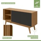 Buffet Aparador 2 Portas Aldo Móveis Lopas Amêndoa Clean/pret