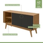 Buffet Aparador 2 Portas Aldo Móveis Lopas Amêndoa Clean/pret