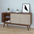 Buffet Aparador 2 Portas Aldo Móveis Lopas Imbuia Clean/off W