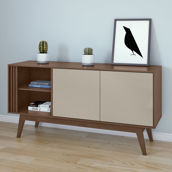 Buffet Aparador 2 Portas Aldo Móveis Lopas Imbuia Clean/off W