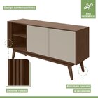 Buffet Aparador 2 Portas Aldo Móveis Lopas Imbuia Clean/off W