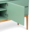 Buffet Aparador 2 Portas E 2 Gavetas Mdf Com Pés Em Madeira M