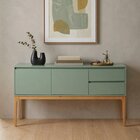 Buffet Aparador 2 Portas E 2 Gavetas Mdf Com Pés Em Madeira M