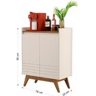 Buffet Aparador 2 Portas Retrô Eros Giga Móveis Off White/fre