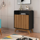 Buffet Aparador 2 Portas Vicenzo Mdp Nature/preto G21 - Gran