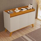 Buffet Aparador 3 Portas 100% Mdf Star Carvalho Ouro/off White