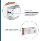 Buffet Aparador 3 Portas 1 Gaveta 140cm Craft Garapa/branco