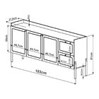 Buffet Aparador 3 Portas 2 Gavetas Palhinha Pé Madeira Oslo N