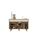 Buffet Aparador 3 Portas 3 Gavetas 100% Mdf Buono Freijó/off