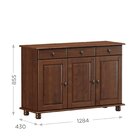 Buffet Aparador 3 Portas 3 Gavetas  Café