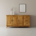 Buffet Aparador 3 Portas 3 Gavetas Madeira Maciça Carvalho Be