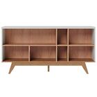 Buffet Aparador 3 Portas Caibi Off White Matte Freijó