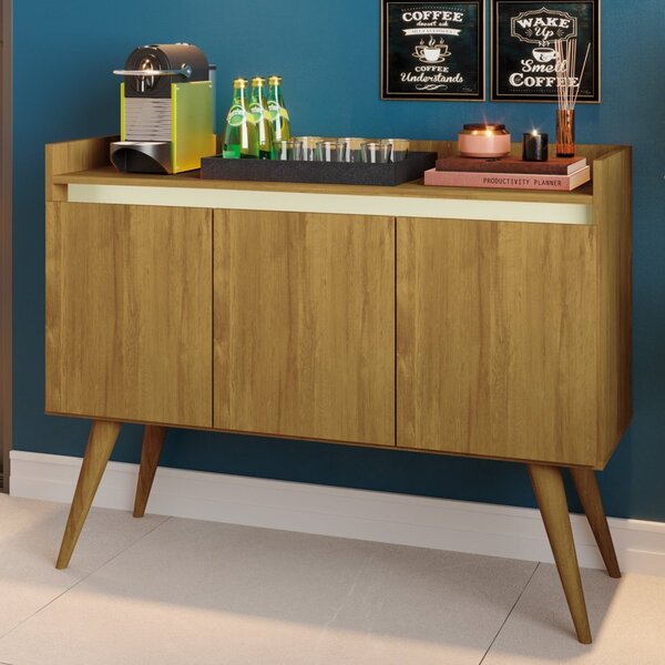 Buffet Aparador 3 Portas Gold Mel/pérola