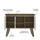 Buffet Aparador 3 Portas Retrô Oásis Pinho/off White