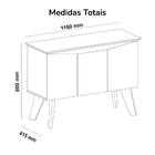 Buffet Aparador 3p Bordas Invertidas Arly