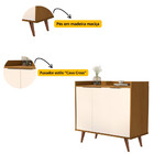 Buffet Aparador 4112 Pés De Madeira Jb Nature/perola