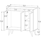 Buffet Aparador 4112 Pés De Madeira Jb Nature/perola