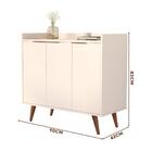 Buffet Aparador 4112 Pés De Madeira Jb Nature/perola