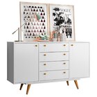 Buffet Aparador 4 Gavetas 2 Portas Retrô California Branco