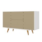 Buffet Aparador 4 Gavetas 2 Portas Retrô California Branco