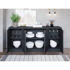 Buffet Aparador 4 Portas 100% Mdf Chumbo 152cm Lia Cimol Chum