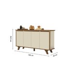 Buffet Aparador 4 Portas 100% Mdf Supreme Freijó/off White