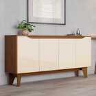 Buffet Aparador 4 Portas 150cm Em Mdp Com Portas Em Mdf Natur