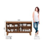 Buffet Aparador 4 Portas 150cm Em Mdp Com Portas Em Mdf Natur