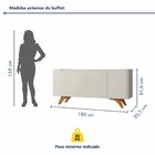 Buffet Aparador 4 Portas 180cm Grécia Off White