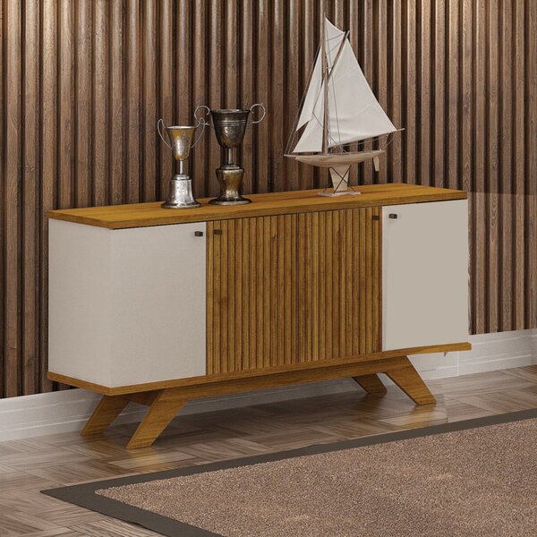 Buffet Aparador 4 Portas 1 Gaveta Ilheus Freijó/off White