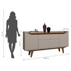 Buffet Aparador 4 Portas 1 Gaveta Mdp 160cm Sâmia Camaru/péro