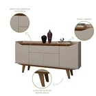 Buffet Aparador 4 Portas 1 Gaveta Mdp 160cm Sâmia Camaru/péro