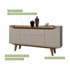 Buffet Aparador 4 Portas 1 Gaveta Mdp 160cm Sâmia Camaru/péro