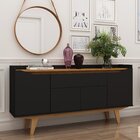 Buffet Aparador 4 Portas 1 Gaveta Mdp 160cm Sâmia Camaru/pret
