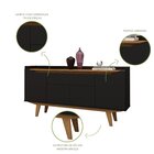 Buffet Aparador 4 Portas 1 Gaveta Mdp 160cm Sâmia Camaru/pret