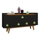 Buffet Aparador 4 Portas 1 Gaveta Mdp 160cm Sâmia Camaru/pret