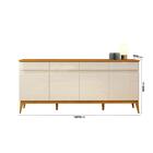 Buffet Aparador 4 Portas 4 Gavetas E Pés Em Madeira Giorgia 1