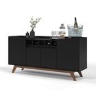 Buffet Aparador 4 Portas Com Adega Pés Em Madeira Maciça Luxo