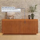 Buffet Aparador 4 Portas Com Gaveta Lux Com Led Naturalle