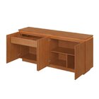 Buffet Aparador 4 Portas Com Gaveta Lux Com Led Naturalle