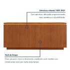 Buffet Aparador 4 Portas Com Gaveta Lux Com Led Naturalle