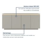 Buffet Aparador 4 Portas Com Gaveta Lux Com Led Off White